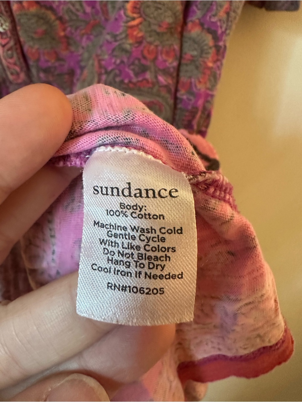 SUNDANCE Women's Calista Mixed Pattern Floral Boho Peplum Henley Knit Top Large - Picture 4 of 4